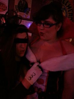 cricketrosethorn:  Halloween 2013. Karaoke at our favorite bar.  