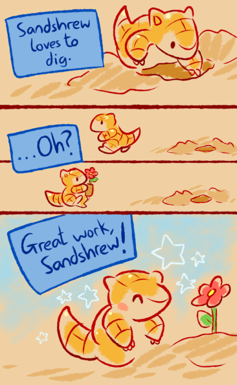 bluwiikoon: Sandshrew did such a good job!!