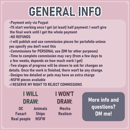 guruan:OPEN COMMISSIONS!   (If pinned, there’s commissions available) I’m again opening commissions,