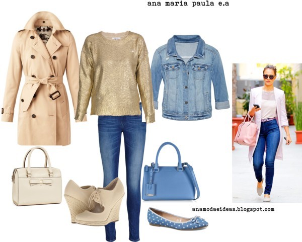 1 JEAN AND SOME IDEAS… by anamariapaula featuring a blue purse
Lucy Paris loose long sleeve shirt / Burberry mid length coat / White House Black Market blue jean jacket / Maison Scotch low rise jeans, $120 / Call it SPRING platform shoes / Express...