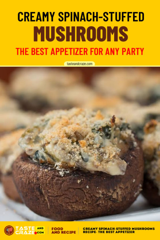 Creamy Spinach-Stuffed Mushrooms- The Best Appetizer for any party #CreamySpinach#Spinach#StuffedMushrooms#StuffedMushroom#Mushrooms#Mushroom#SpinachStuffed#creamyFood#deliciousRecipe#butter#garlic#spinach#creamcheese#cheese#breadcrumb#parmesanCheese#MushroomsRecipe#MushroomRecipe#SpinachRecipe#breadCrumbs