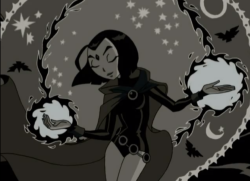 teentitanslove:  I’ve always loved this picture of Raven in Malchior’s spellbook She looks so peaceful and happy and pretty! 