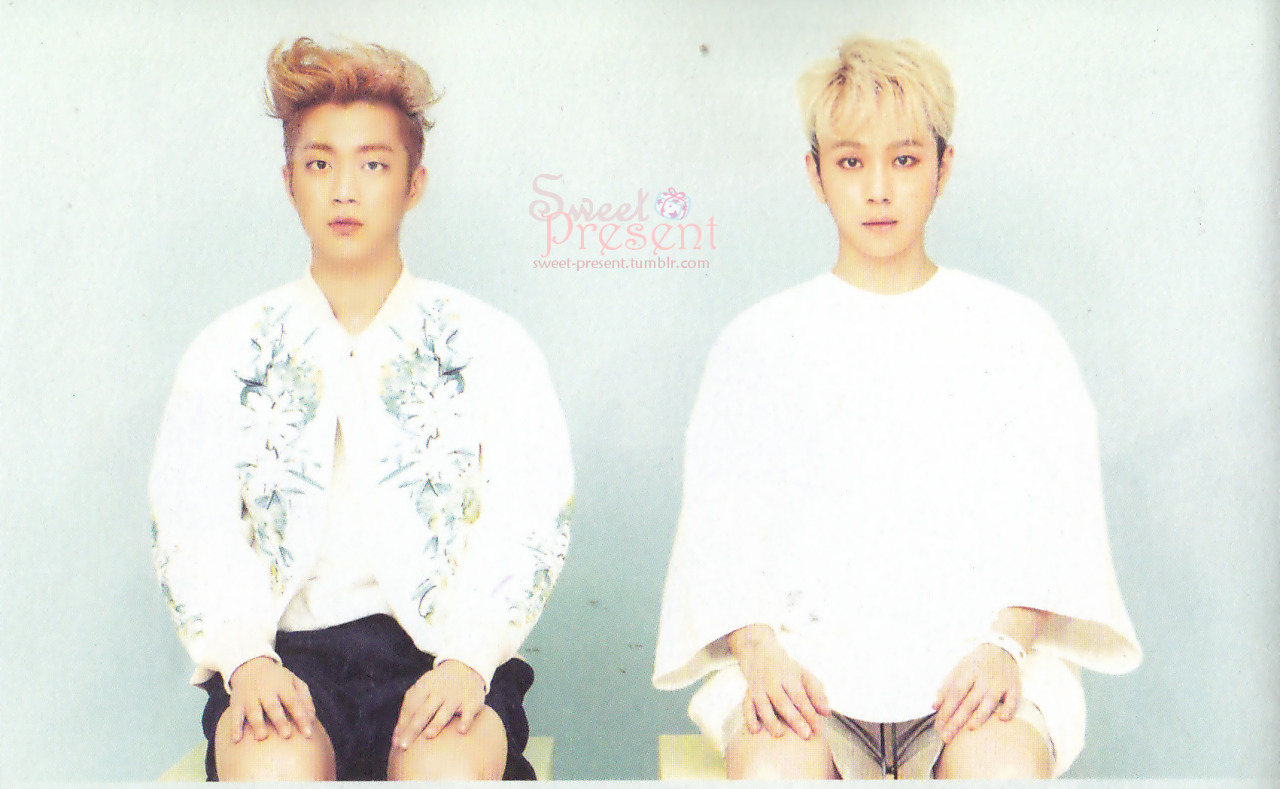 sweet-present:  Good Luck White Ver. Scans - Doojoon, Junhyung Do not edit nor remove