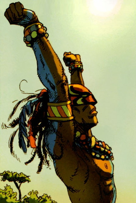 indikos:superheroesincolor:  Anansi the Spider God, Spider-Man: Fairy Tales #2 (2007)“Adaptation of the African legend of Kwaku Anansi, with Spider-Man as Anansi as he travels across the land fighting various elementals.”Story: C.B. Cebulski,