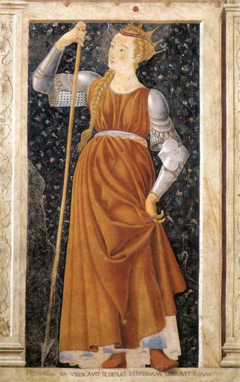 Pipo of Ozora and Queen Tomyris by Andrea del Castagno, c. 1450