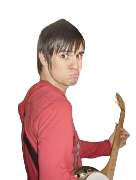 brendon urie looking over his shoulder while holding a guitar