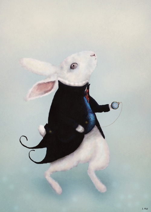 Alice In Wonderland - The White Rabbit Jennifer Hui Etsy