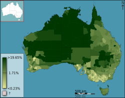 mapsontheweb:  Indigenous Australians as