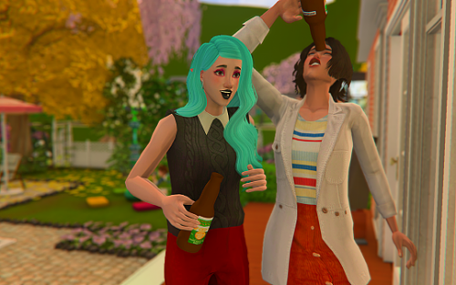 more outtakes from this “party”! some sims found the beer outside and things escalated a bit. ripp g