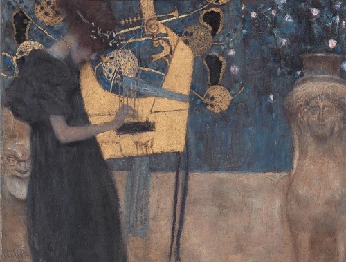 silenceforthesoul:Gustav Klimt - Die Musik, 1895