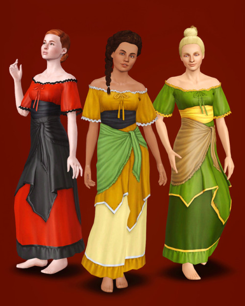 sweetdevil-sims: Simblreen Gift #2: Divine Future Fortune Teller Dress for teens This dress has been