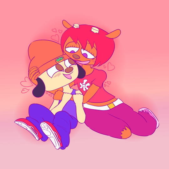 PaRappa x Lammy foeevaaaa: experimenting with another color palette. so  here