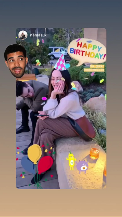 Birthday wishes to Sarah from her friends (February 2019) Instagram: peckisme, j.kaikala, mr.chadv, 