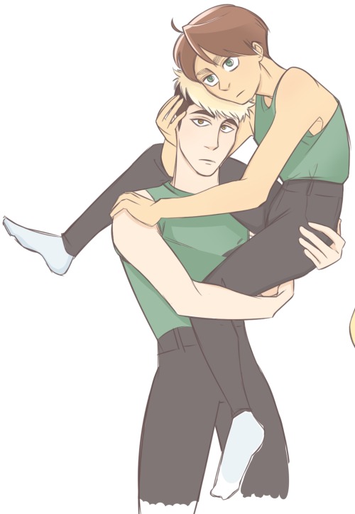 sleepyanger: EreJean ensemble ¾ This pose is from an old sketch I redrew a few weeks ago; the