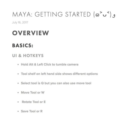 Hey everyone! I&rsquo;m starting to gather all my Maya notes &amp; tutorials on my website! (￣▽￣)htt