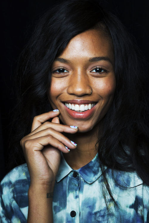 noirmodels:adesuwa aighewi backstage at rebecca minkoff