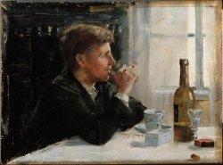 19thcenturyboyfriend:  Man Seated at a Table (1886), Elin Kleopatra Danielson-Gambogi