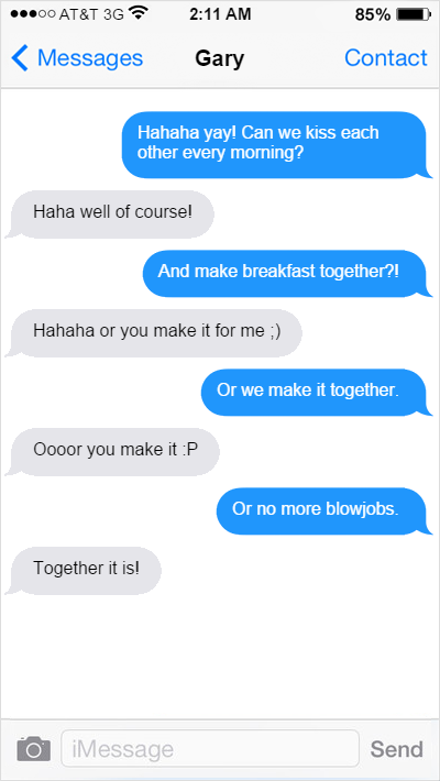 mypalletshippinglove:  Just made some more iPhone conversations between Ash and Gary
