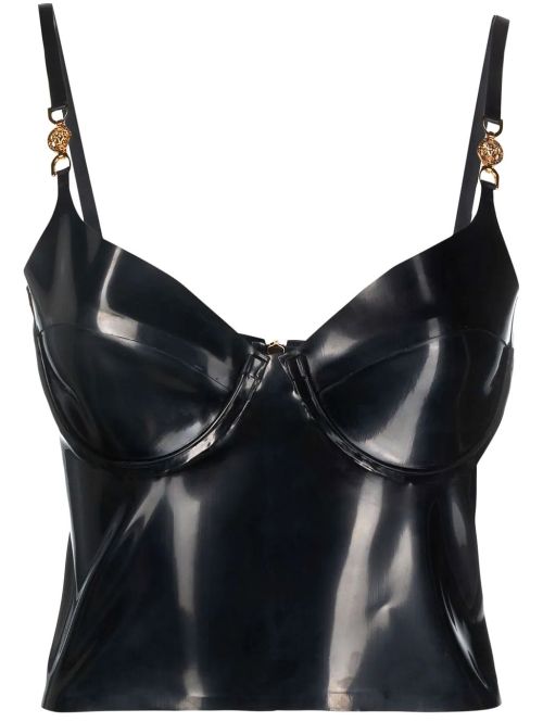 Versace | latex Medusa bustier top