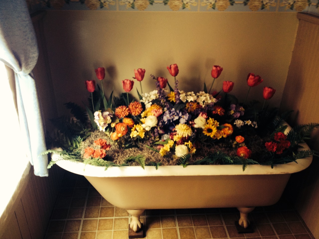 The bathtub in my therapist’s bathroom. Her office is in this roomy, old house