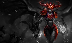 Monochromatic Splash Art: Classic Shyvana by AODRG 