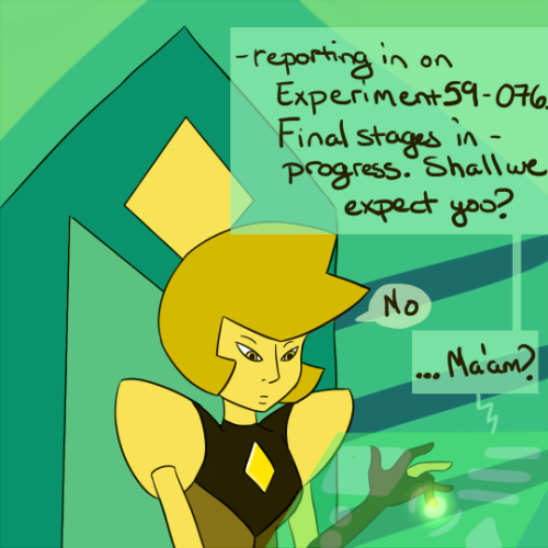kibbles-bits:  gauntystudios:  This is what happens when shower thoughts about internet memes and @kibbles-bits comic New Home mix.  Go give it a read!!! I love their Yellow Diamond, their Peridot, their Steven, the plot is interesting, and the art is