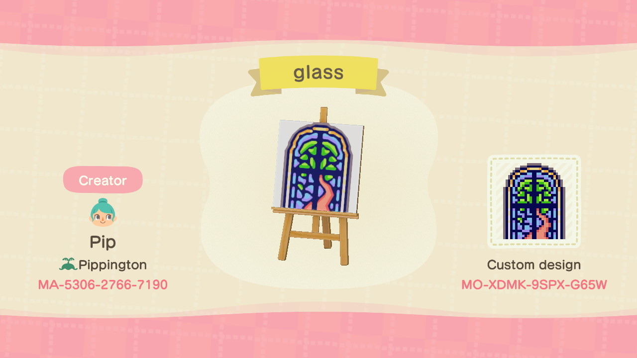 animal crossing stained glass design animal crossing stained glass design
