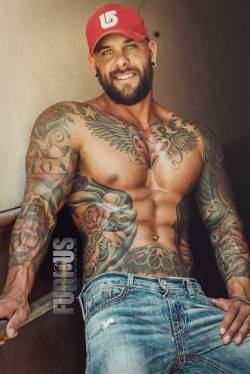 wrestlehead:  Jacob Wilson  Handsome, sexy and awesome ink work - WOOF