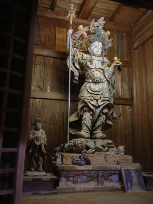 Bishamonten A buddhist statue which was made 700years ago. Actually one more statue was on right sid