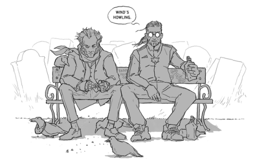 I have been manipulated into sketching these guys in modern setting.I know adidas!Geralt has been do