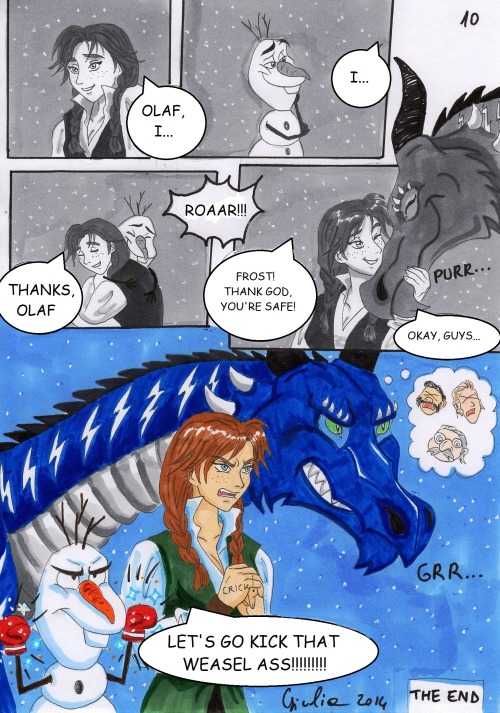 giuliaciulia89:   aaaaahh, coloured!!! and I’ll do the whole film like this ahahahaha!!!! The dragon is Frost, from the amazing fan fic “In the service of the queen”, by wolfspirit93 my deviant http://shishiyoukai.deviantart.com/   OMG! <3