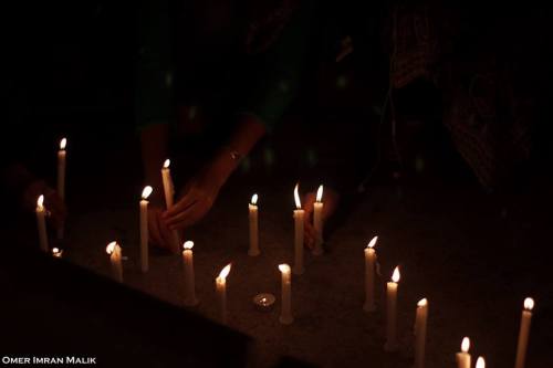 stay-human:141 candles for 141 lives.Vigil in Lahore for the human life lost in Peshawar today. (x)