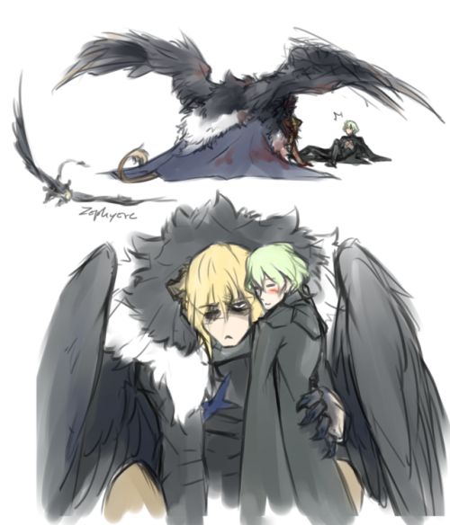 Winged Sphinx Dimitri &gt;:3 What? No, I absolutely do not have a size kink hush