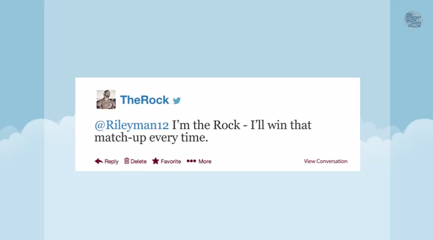 fallontonight:  In Reply To: The Rock always beats scissors.  