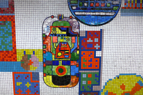 theimportanceofbeingmodernist:  Crazy Paving: Tottenham Court Road Station Mosaics by Eduardo Paolozzi-  Eduardo Paolozzi was a Scottish sculptor and artist. He was influential on the art scene in the 1950s and his work was considered a precursor to the