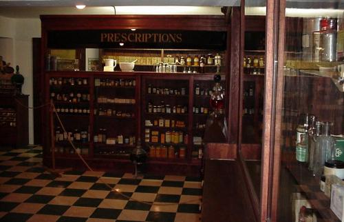 ~1910. Preserved pharmaceutical store.