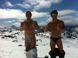 themoonatnight:  This is so sexy idk what it is about guys in speedos in snow I think it’s so hot
