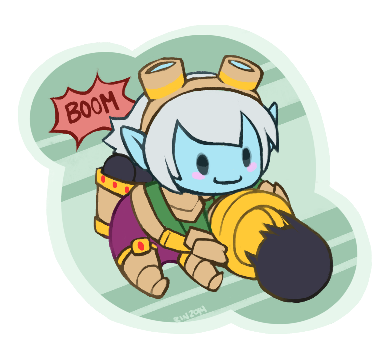 rinidinger:  Ka-boom!cutey Tristana :D For Uniichan &lt;3 