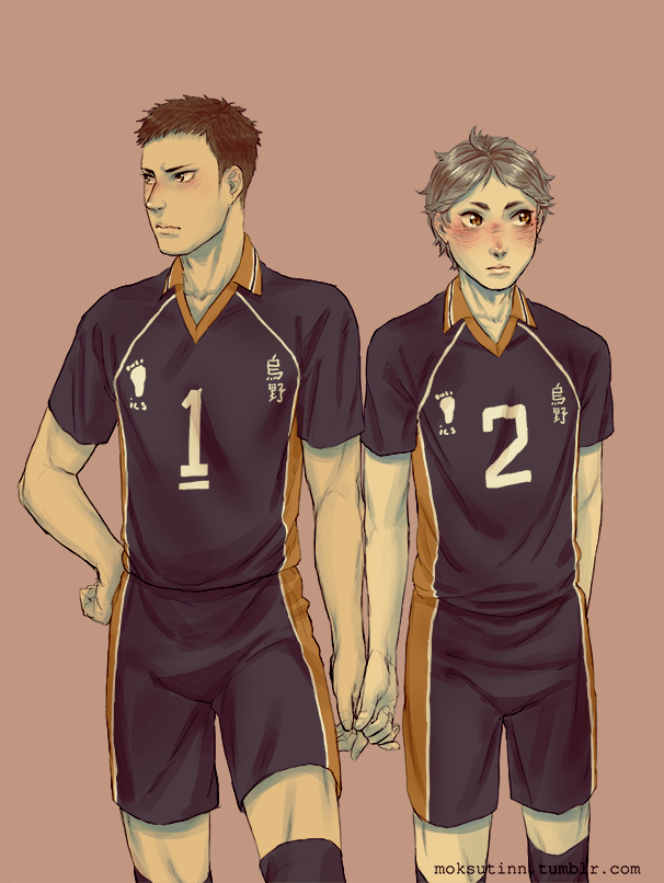moksutinn:  my friend wanted a comic about daichi and suga holding hands for the