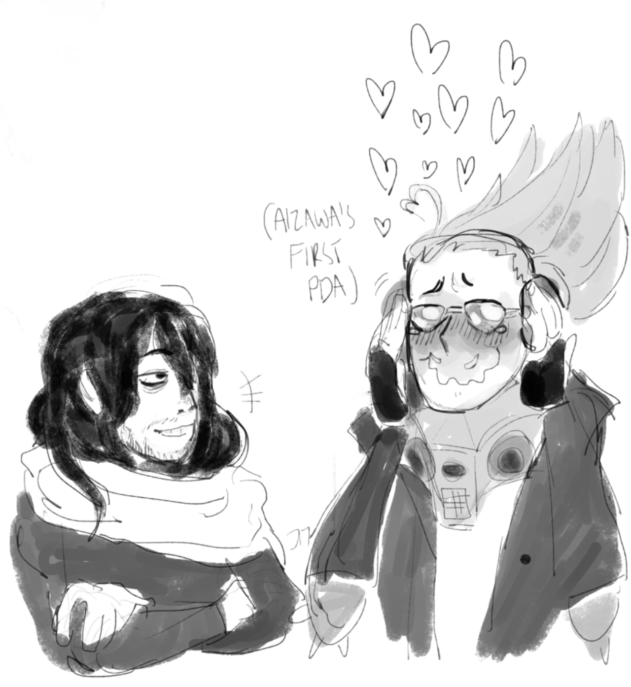 scrrappy:i love my 2 dads , mic and aizawa
