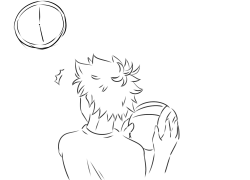 hanatsuki89:  Hinata times when he changes and bathes at training camp to see Kuroo and Bokuto’s bodies. They realise, so they start flexing.(same here, Hinata,same)This is me not feeling like doing complicate things and doing some quick sloppy sketches