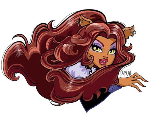 My drawing of Clawdeen from a couple of years ago. Drawn in Adobe Illustrator. #clawdeenwolf #clawde