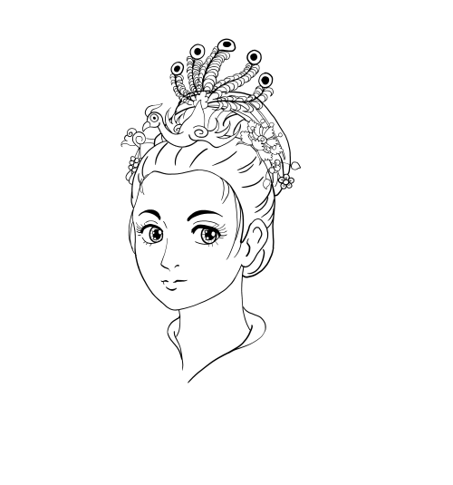 fate-magical-girls:everythingsarcasticwastaken:Quick doodle because I wanted to draw some hair ornam