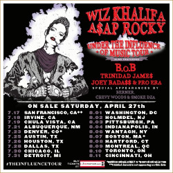 nevrfail:  Wiz Khalifa x A$AP Rocky: Under The Influence Music Tour Dates