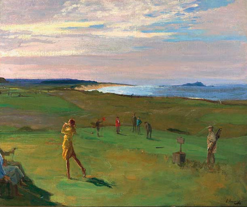 The Golf Course, North Berwick  -   Sir John LaveryIrish, 1856–1941 Oil on canvas, 24¼ x 29¼ in. (61