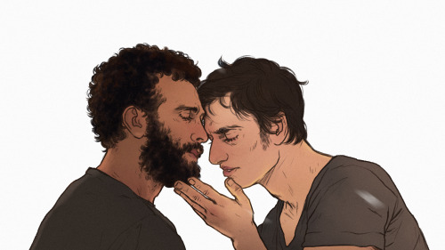 hcnnibal: nicky and yusuf from the old guard as a little secret santa gift for my friend @lazaefair!