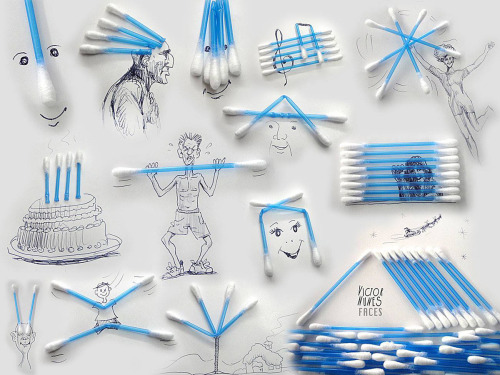 asylum-art:Sketches Made With Everyday Objects porn pictures