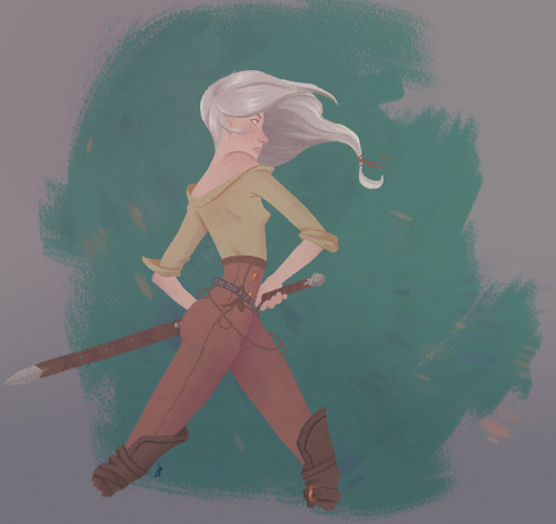 celinelys:What can i say about drawing Ciri all the time, i love white hair…