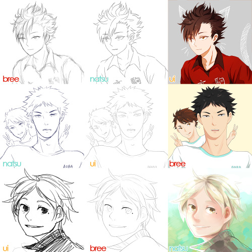 richotte:  switch around meme with bree &amp; natsu of our favorite HQ!! characters ^Q^ this was