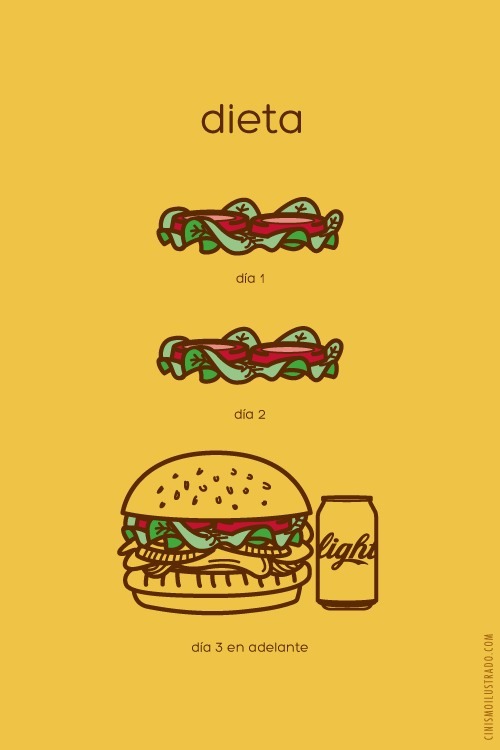 elpalodelchurrero:  Por lo menos es light… Fuente cinismoilustrado 